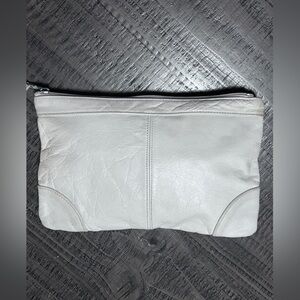 Vintage White Chicky Leather Wristlet